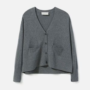 Everlane Cashmere Square V-Neck Cardigan